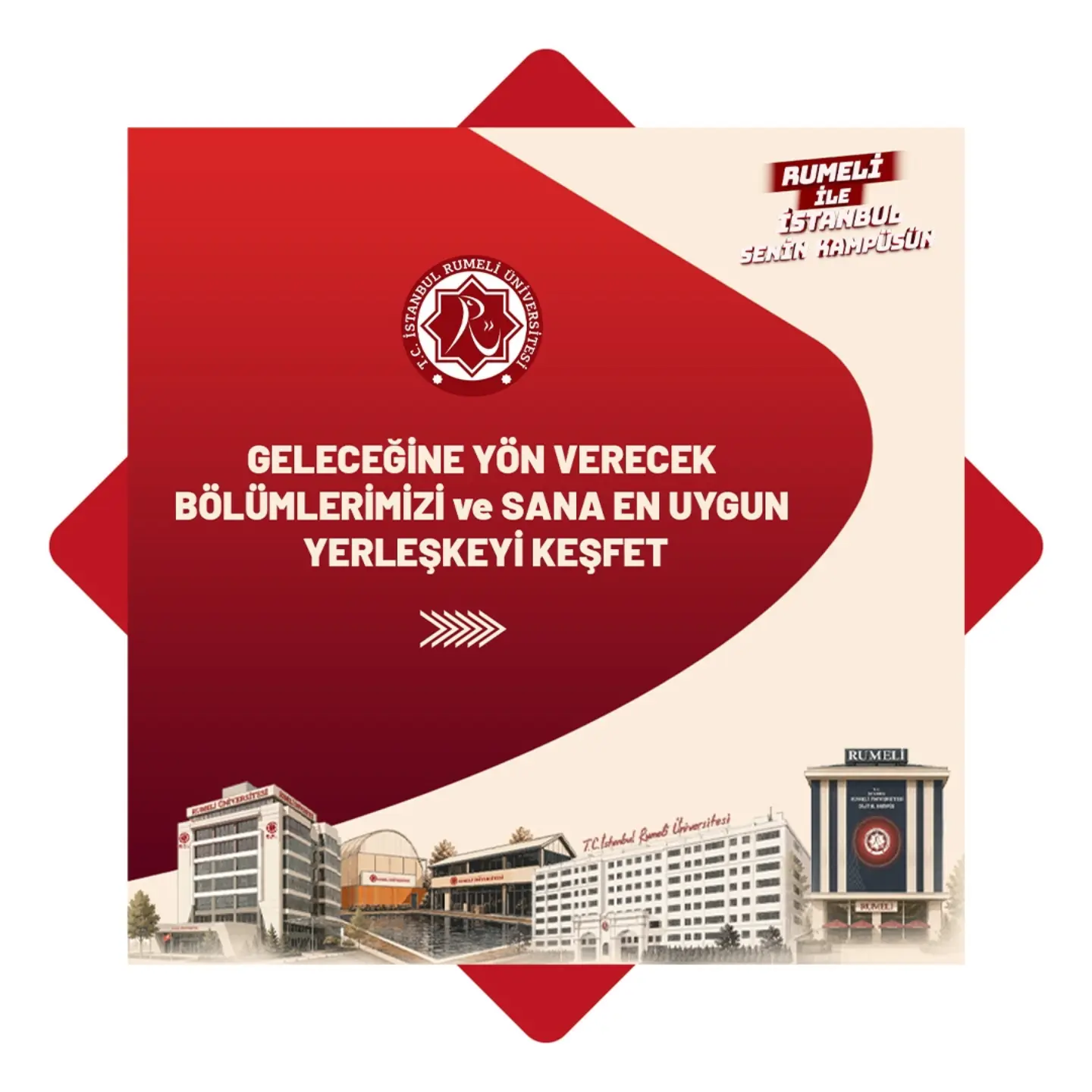 Rumeli Üniversitesi yerleşke sosyal medya tasarımı